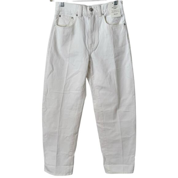 NWT Madewell The Ballon Jeans Size 26 Tile White Wide Leg Denim - Picture 4 of 11